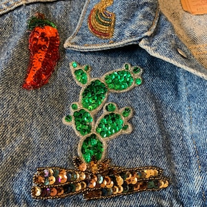 Levi Strauss L Jacket vintage with sequin decorations image 3