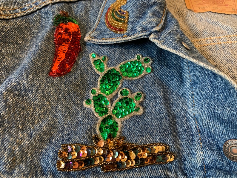 Levi Strauss L Jacket vintage with sequin decorations image 3