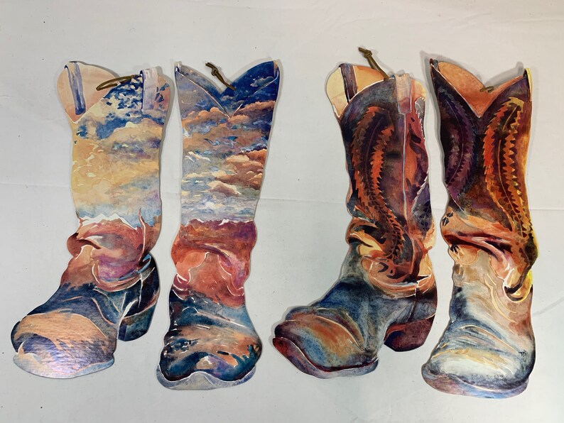 Paper/cardboard Cowboy Boots 20 High Each Etsy