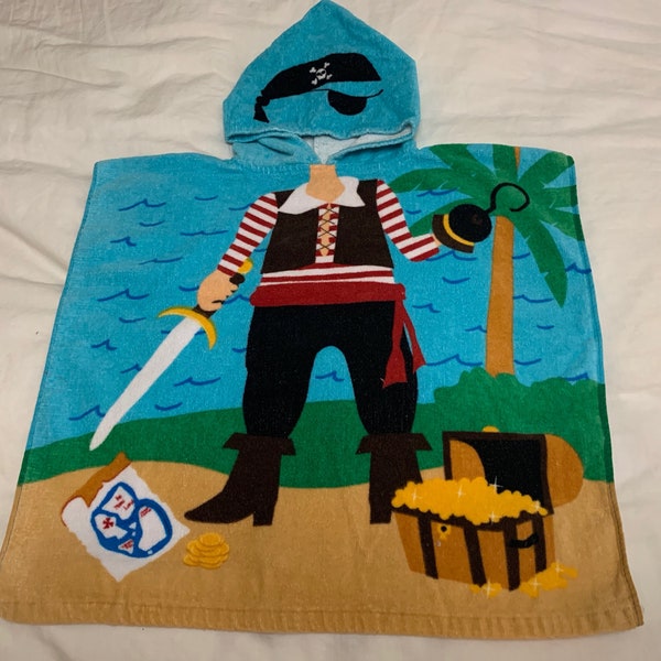 Boy child's pirate towel cape