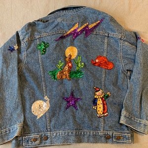 Levi Strauss L Jacket vintage with sequin decorations image 8