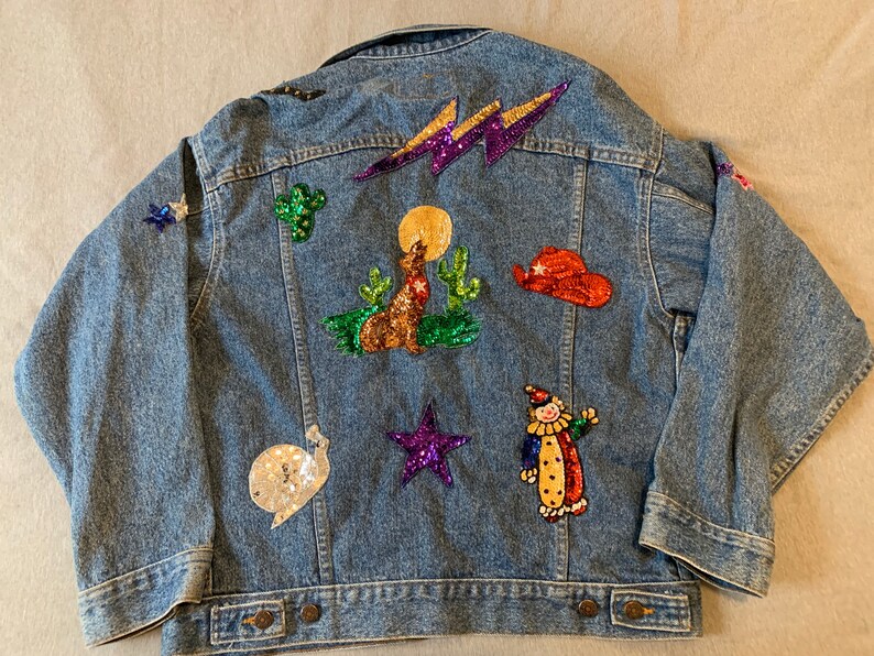 Levi Strauss L Jacket vintage with sequin decorations image 8