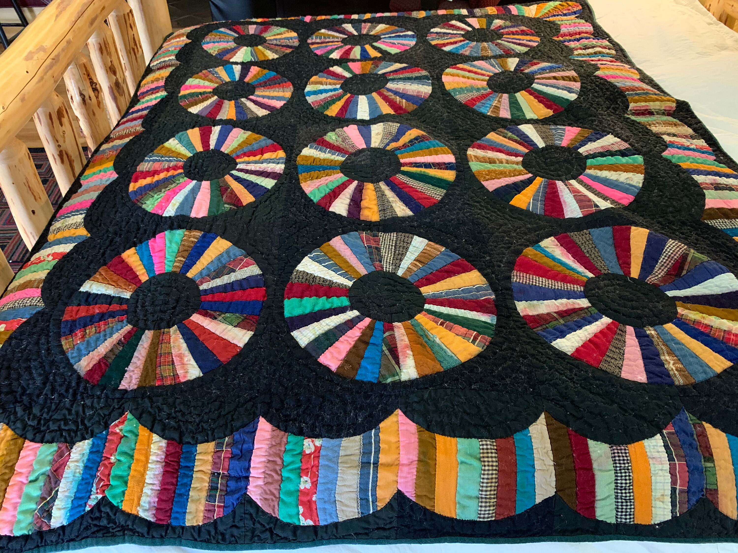 Antique quilt fan design Etsy