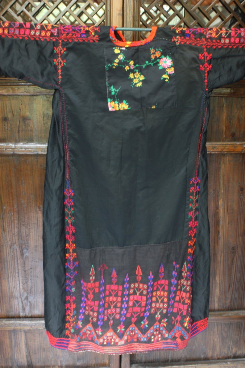 Bedouin vintage Sinai hand embroidered Tribal Dress image 5