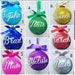 Glittered Christmas Bauble- Personalised Christmas cut off 8/12/22 