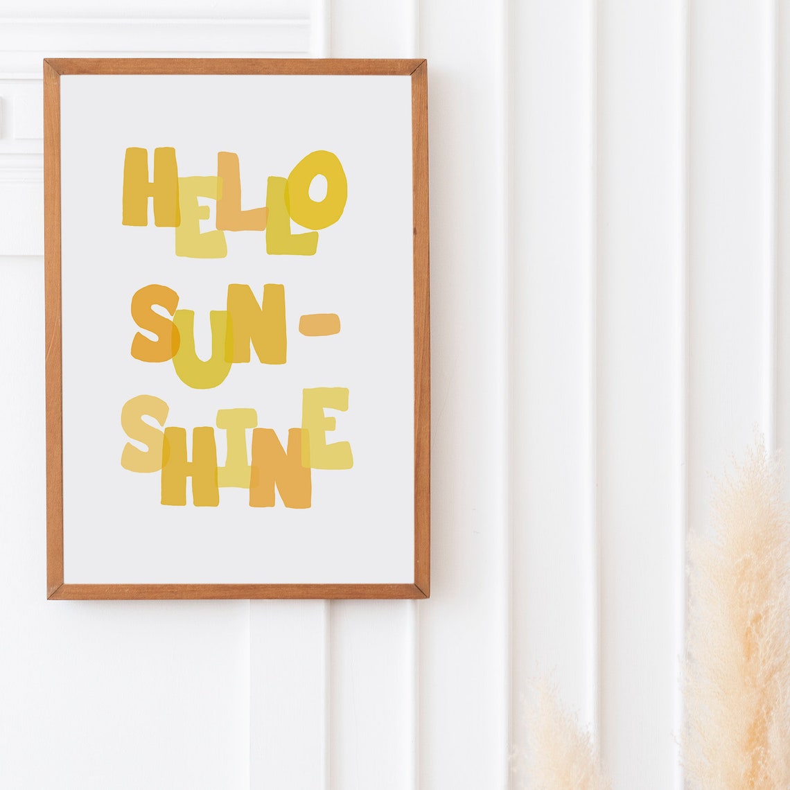 Hello Sunshine Wall Art Yellow Wall Decor Nursery Wall Art Etsy