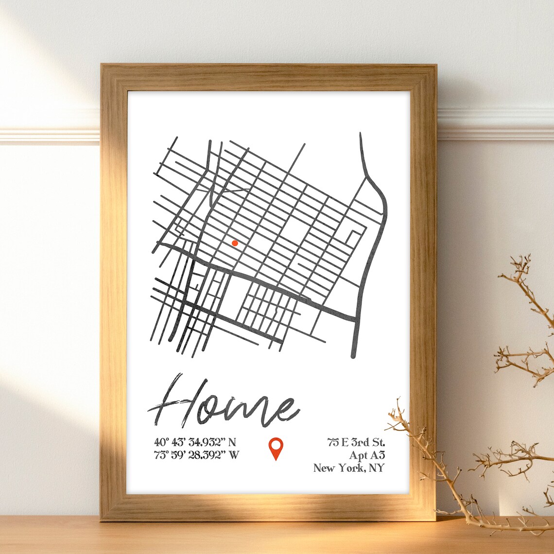 Custom Coordinates Print GPS Coordinates Wall Art Custom Etsy