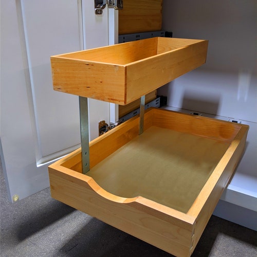 DIY Slide Out Shelf Pullout Wood Drawer Etsy