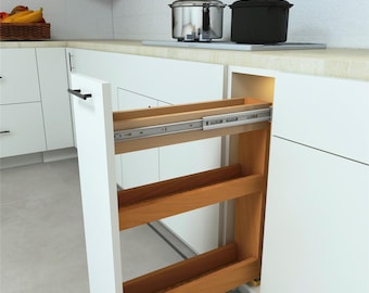 5 Inch Pull Out Spice Rack: Slim Kitchen Cabinet Organizer