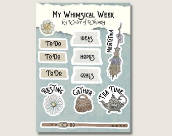 My Whimsical Week Sticker Sheet - Stickers for the Everyday Witch