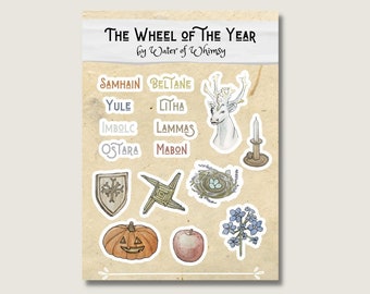 Wheel of the Year Sticker Sheet - Stickers for the Everyday Witch