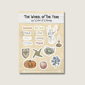 Wheel of the Year Sticker Sheet - Stickers for the Everyday Witch