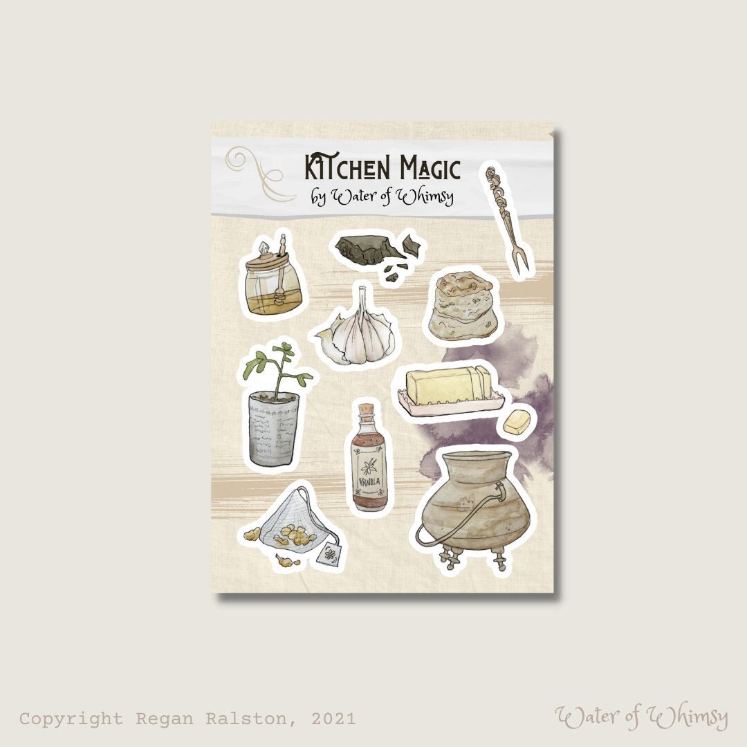 Kitchen Magic Sticker Sheet - Stickers for the Everyday Witch - Etsy