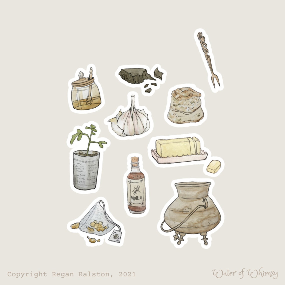 Kitchen Magic Sticker Sheet - Stickers for the Everyday Witch - Etsy