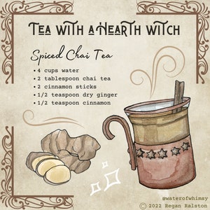 Tea with a Hearth Witch - Witchy Wall Art