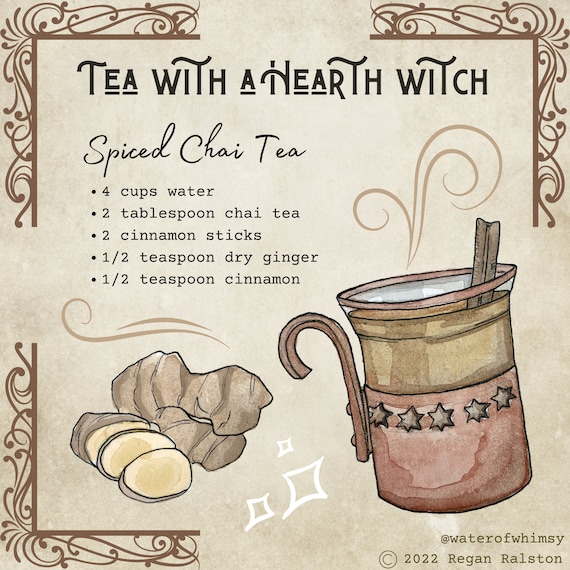 Tea with a Hearth Witch - Witchy Wall Art