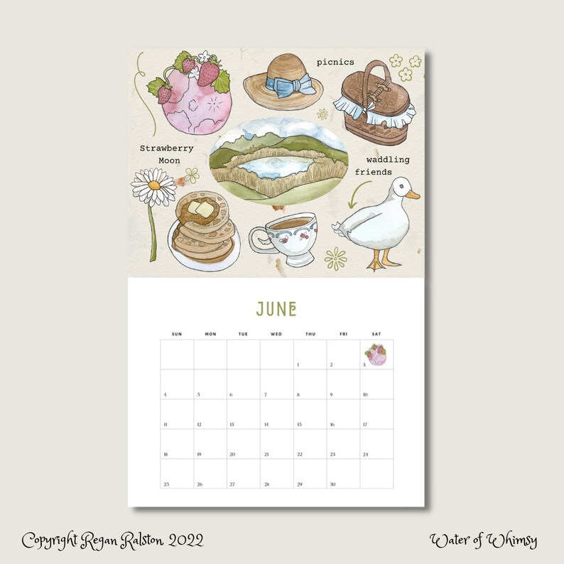 Water of Whimsy's 2023 Calendar Moon Magic Monthly Etsy