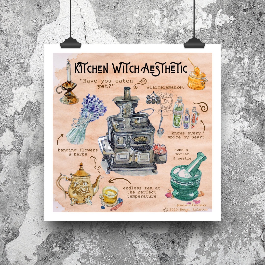 Kitchen Witch Aesthetic Print Wall Art | Etsy