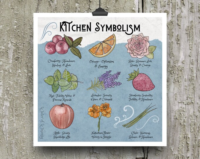 Kitchen Symbolism Witchy Wall Art Etsy