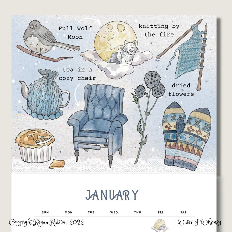 Water of Whimsy's 2023 Calendar Moon Magic Monthly Etsy