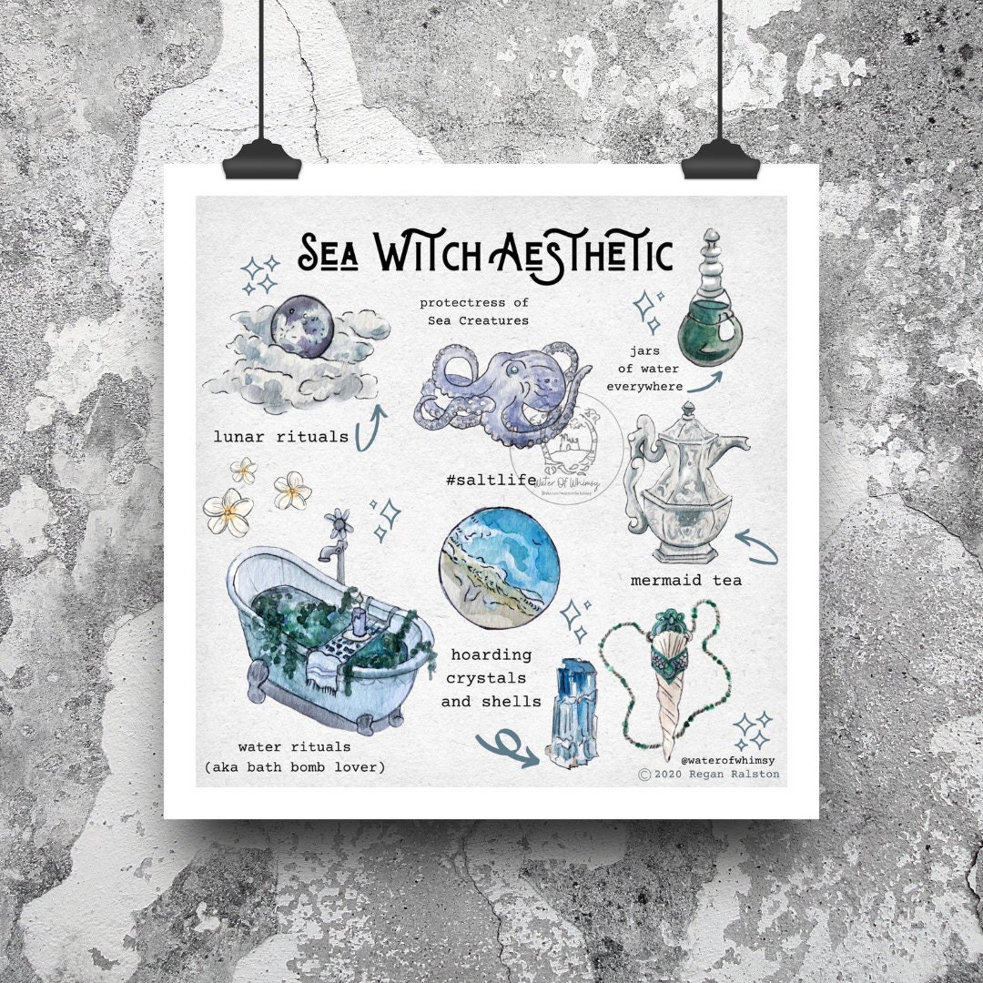 Sea Witch Aesthetic Print Wall Art ...