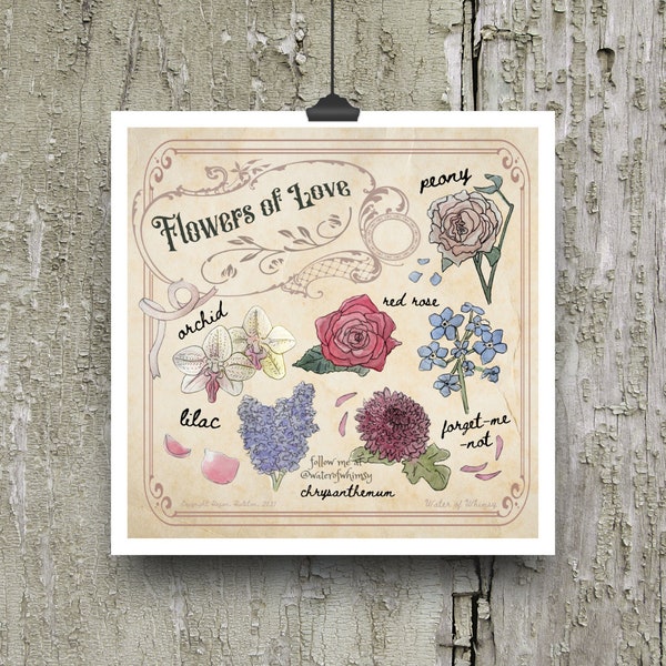 Victorian Flower Etsy