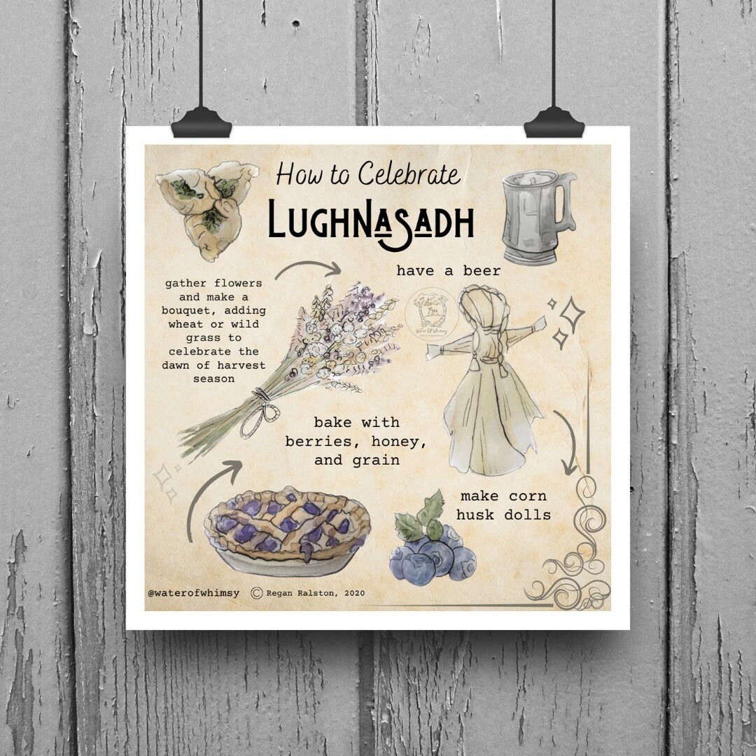How to Celebrate Lughnasadh Print Sabbat Wall Art Etsy