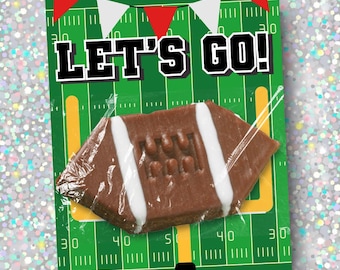 Let's Go Football Treat Tag Game Snacks Instant Download Printable
