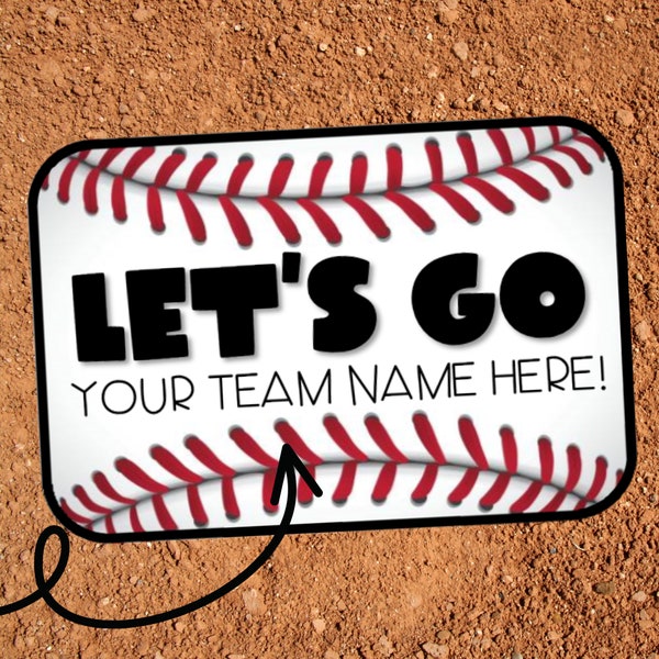 Custome Baseball Good Luck Snack Gift Tag Printable