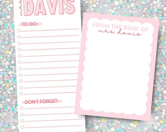 Preppy Custom Notepad Stationary Instant Download Printable