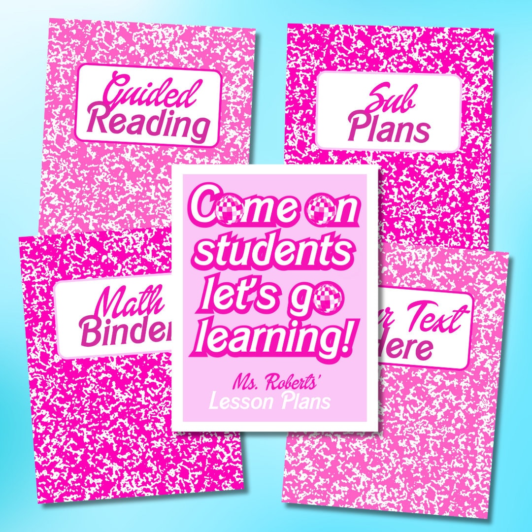 Come on Students Lets Go Learning Editable Binder Planner Covers - Etsy