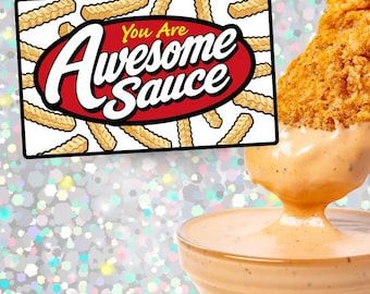 Awesome Sauce Gift Card Tag, Printable Appreciation Gift (Instant Download