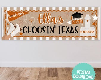 Choosing Texas Graduation Digital Download Banner Template