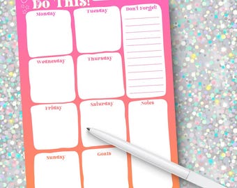 Let's Do This Custom Notebpad Instant Download Printable