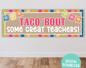 Taco Bout Teachers Digital Download Banner Template
