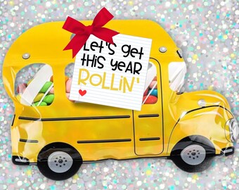 Let's Get This Year Rollin Back to School Bus Instant Download Printable