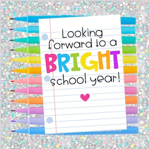 Bright School Year Back to School Meet the Teacher Instant Download Printable