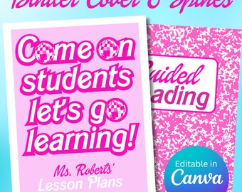 Come On Students Lets Go Learning Editable Binder Planner Covers