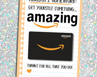 Teacher Appreciation Amazon Gift Card Tag (Printable)