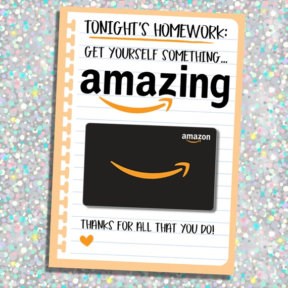 Teacher Appreciation Amazon Gift Card Tag (Printable)