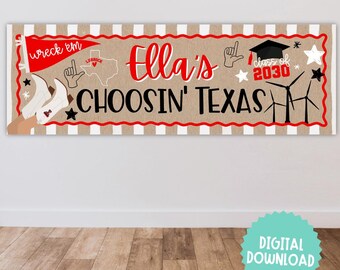 Choosing Texas Graduation Digital Download Banner Template