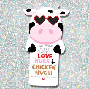 Chicken Nugget Insegnante Apprezzamento Carta Regalo Etichetta Regalo Download Immediato Stampabile