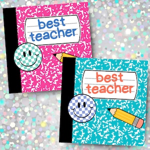 Composition Notebook Gift Card Teacher Appreciation Gift Tag