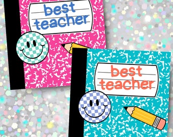 Composition Notebook Gift Card Teacher Appreciation Gift Tag