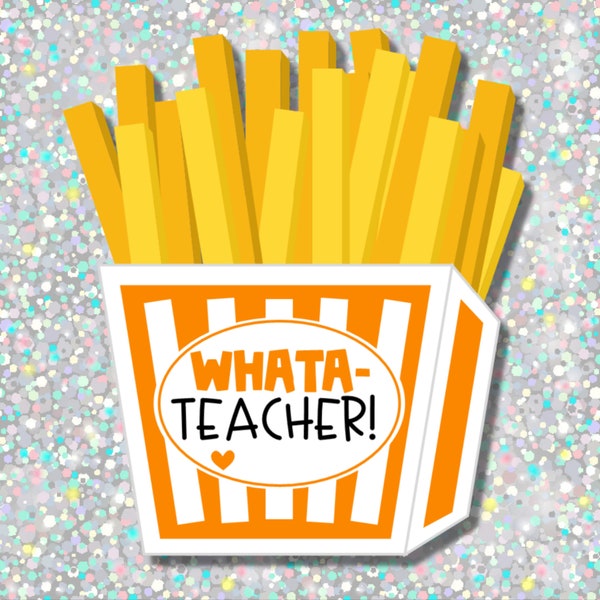 WhataTeacher Appreciation Gift Card Gift Tag Instant Download