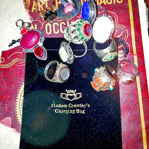 Madam Crawley&#39;s Stonehenge CHARGING BAG for Spell-Cast, Haunted Jewelry. Magick Paranormal Spells Charging Bag, Kikiandpops MagickTreasures