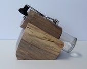 Coffee grinder. Body,base and lid made from spalted maple, mechanism in ceramic , metal handle