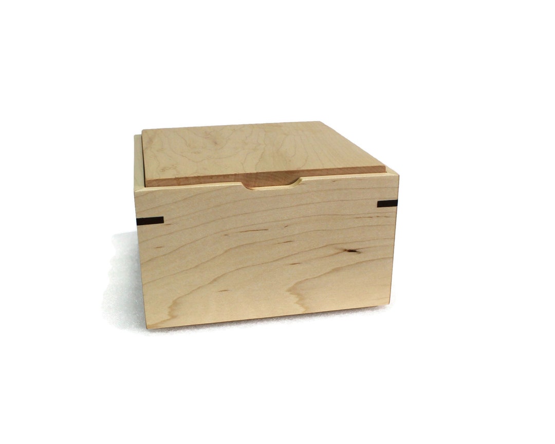 Wooden Storage Box, Empty Pocket, Wooden Box, Handcrafted, Cover in