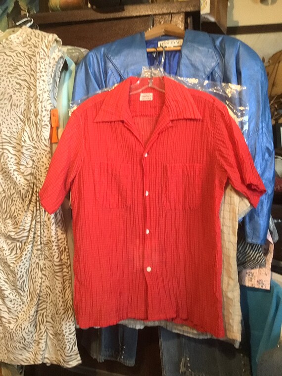 50s Sheer Nylon Sport Shirt sz. M