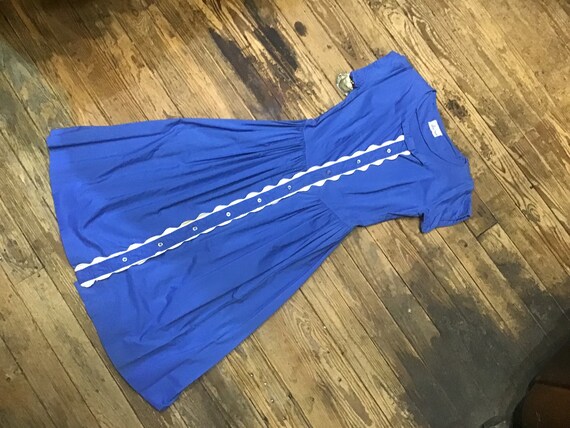 50s Bobbie Brooks cotton percale dress sz S